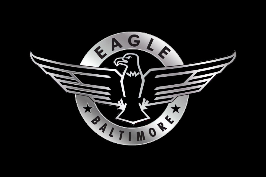Baltimore Eagle logo featuring stylized eagle with outstretched wings on a black background.