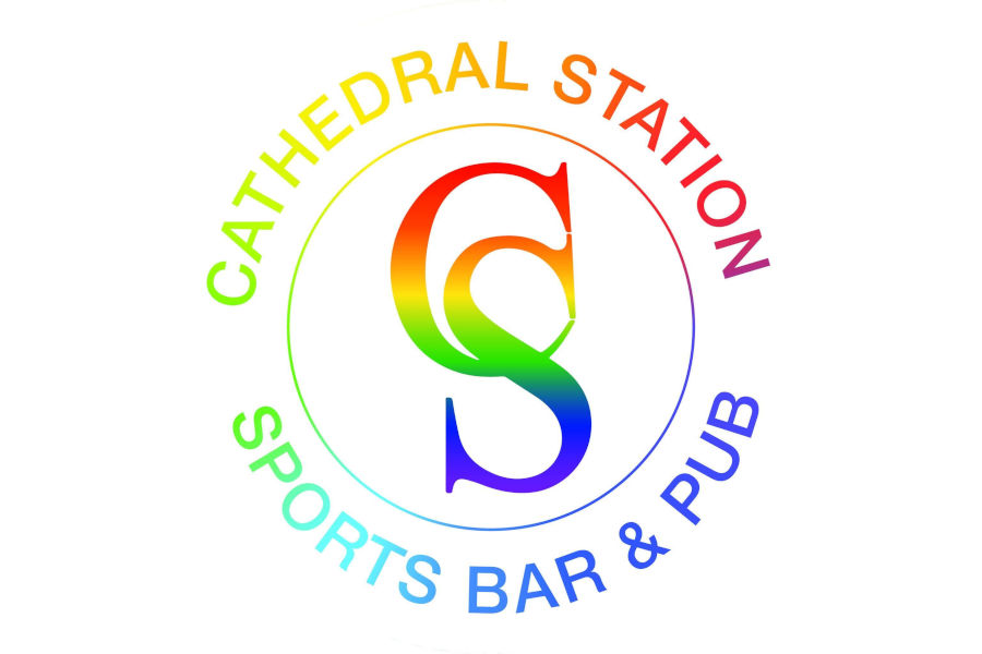 Logo of Cathedral Station featuring rainbow-colored lettering surrounding the initials “CS” on a white background.
