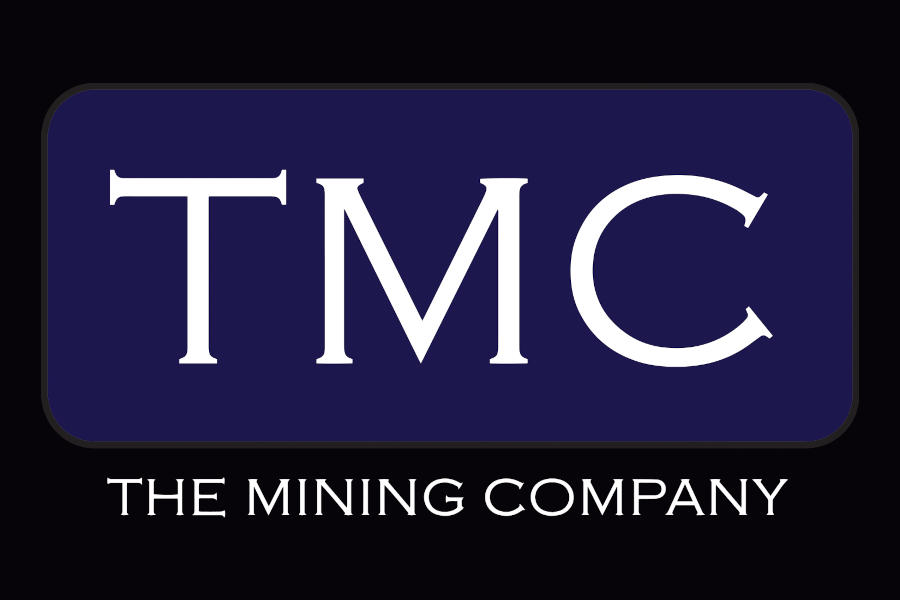 Logo of The Mining Company featuring large white TMC letters on a dark blue rectangle above the nightclub’s full name.