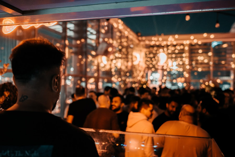 Packed dancefloor at Barcode Dubai
