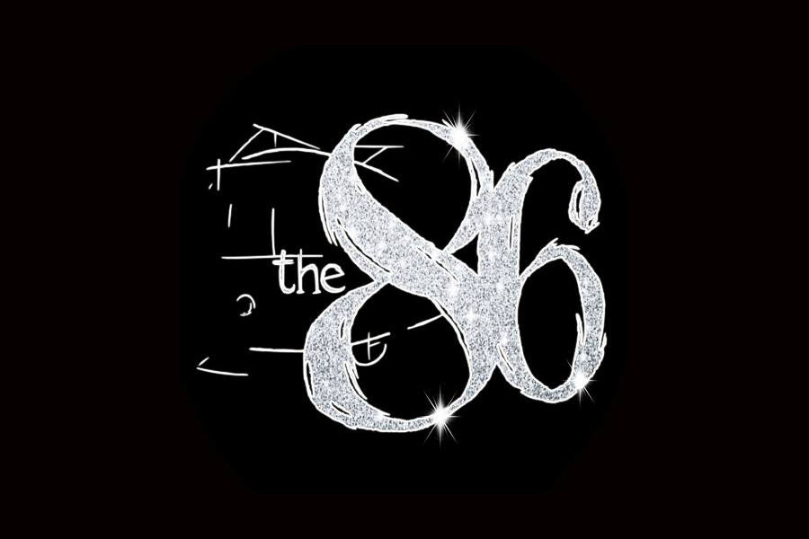 Logo of The 86 in Melbourne featuring artistic white typography on black background.