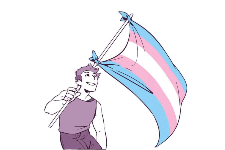 Trans pride artwork by OUTrans