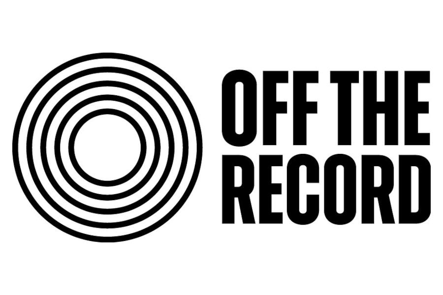 Logo of Off the Record with the venue’s name in large uppercase letters beside a graphic of six concentric circles.