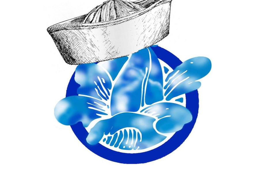 Logo of Moby Dick featuring a blue whale illustration beneath a hand-drawn sailor hat on a white background.