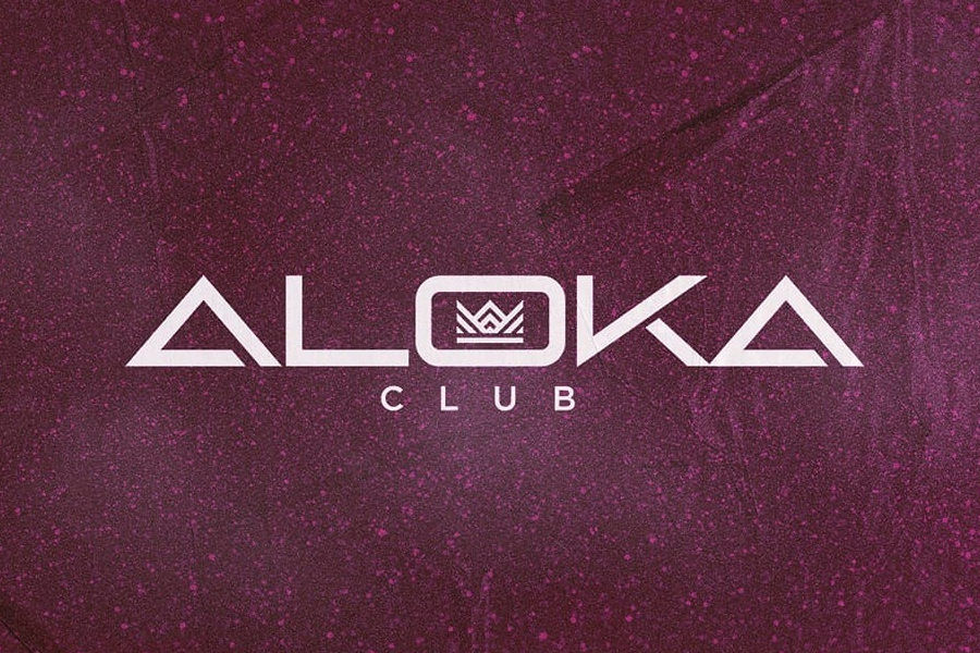 Logo cintilante do ALOKA CLUB