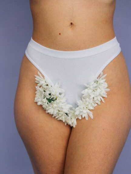 Flowers under the underwear